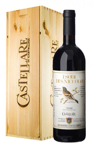 Вино Castellare di Castellina, "I Sodi di San Niccolo", Toscana IGT, 2018, wooden box, 1.5 л