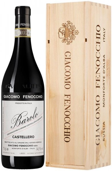 Вино Giacomo Fenocchio, Barolo "Castellero" DOCG, 2019, wooden box