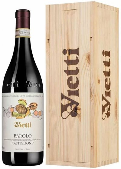 Вино Vietti, Barolo "Castiglione" DOCG, 2019, wooden box