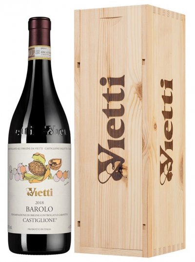 Вино Vietti, Barolo "Castiglione" DOCG, 2018, wooden box