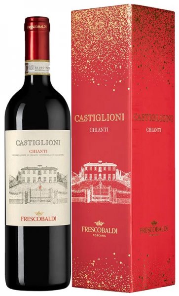 Вино Frescobaldi, "Castiglioni" Chianti DOCG, 2022, gift box "Xmas Edition"