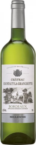 Вино Chateau Coustaut La Grangeotte, Bordeaux AOC, Blanc, 2021