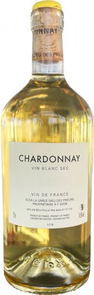 Вино Chateau La Grace Dieu des Prieurs, Chardonnay VdF, 2021