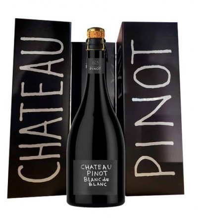 Игристое вино Chateau Pinot, Blanc de Blanc Extra Brut, gift box