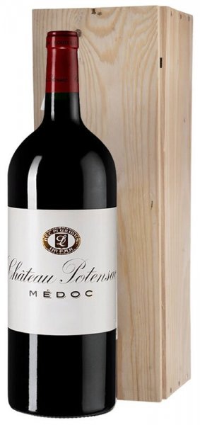 Вино Chateau Potensac, Medoc AOC, 2020, wooden box, 1.5 л