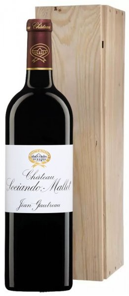 Вино Chateau Sociando-Mallet, Haut-Medoc AOC, 2017, wooden box