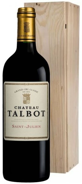 Вино Chateau Talbot, St-Julien AOC 4-me Grand Cru Classe, 2020, wooden box, 1.5 л