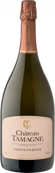 Игристое вино "Шато Тамань" белое полусладкое, 1.5 л