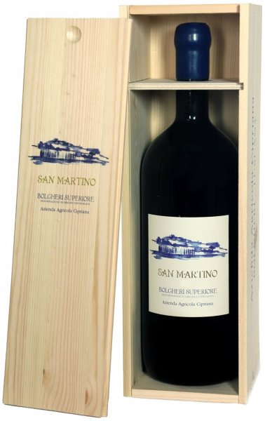 Вино Cipriana, "San Martino" Bolgheri Superiore DOC, 2018, wooden box, 1.5 л