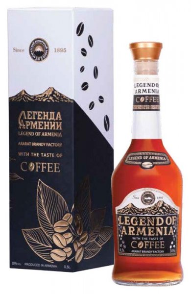 Коньяк "Легенда Армении" Кофе, в подарочной коробке, 0.5 л