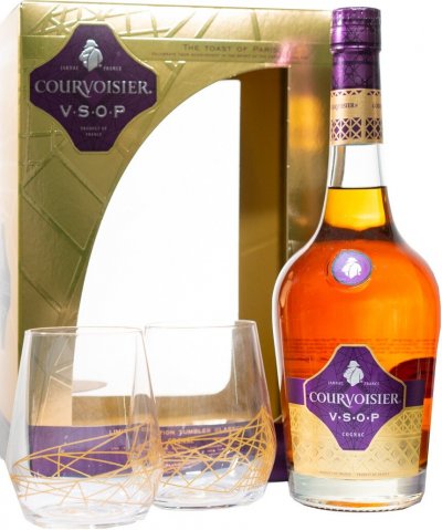 Коньяк Courvoisier VSOP, gift box with 2 glasses, 0.7 л