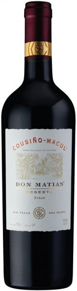 Вино Cousino-Macul, "Don Matias" Syrah, 2018