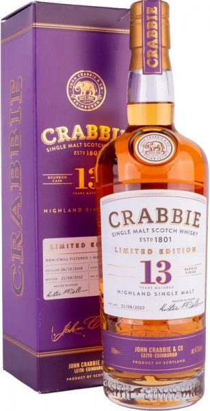 Виски "Crabbie" 13 Years Old Barolo, gift box, 0.7 л