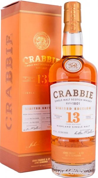 Виски "Crabbie" 13 Years Old Tokaji, gift box, 0.7 л