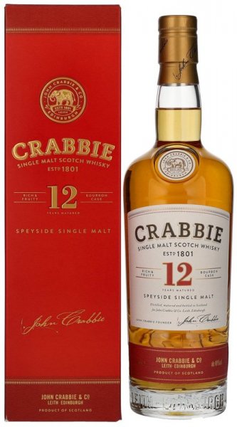 Виски "Crabbie" Speyside Single Malt 12 Years Old, gift box, 0.7 л