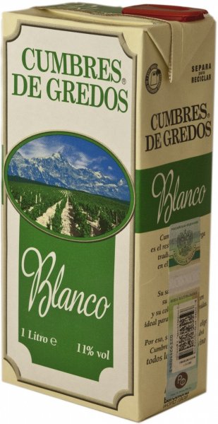Вино "Cumbres de Gredos" Blanco Dry, Tetra Pak, 1 л