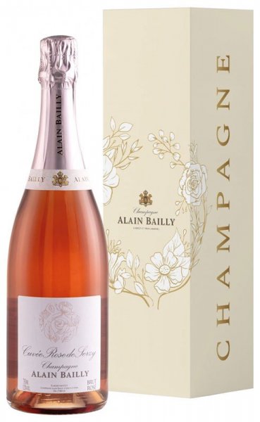 Шампанское Champagne Alain Bailly, "Cuvee Rose De Serzy" Brut, Champagne AOC, gift box