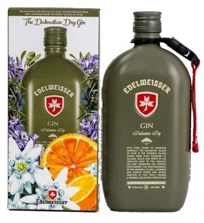 Джин "Edelweisser" Dalmatian Dry, gift box, 0.7 л