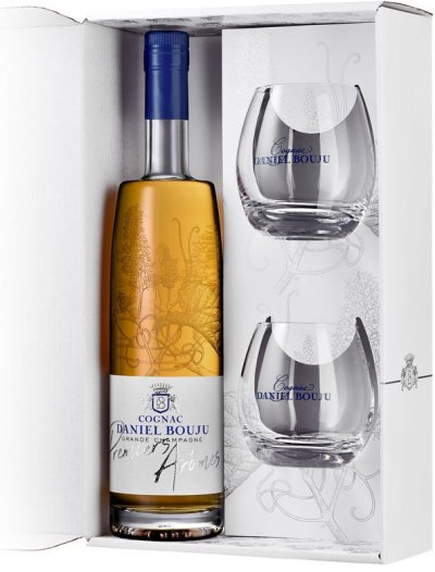 Набор Daniel Bouju, "Premiers Aromes", Grande Champagne AOC, gift box with 2 glasses
