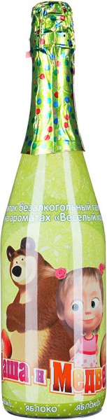 Детское шампанское Маша и Медведь, "Веселый хоровод" Яблоко