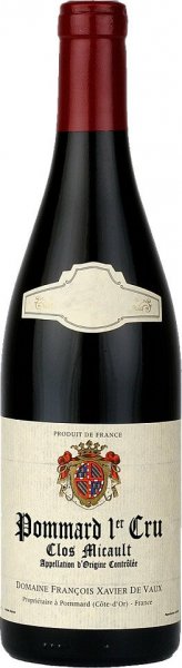Вино Domaine Francois Xavier De Vaux, Pommard 1er Cru "Clos Micault" AOC, 2011