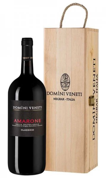 Вино "Domini Veneti" Amarone della Valpolicella Classico DOC, 2018, wooden box, 1.5 л