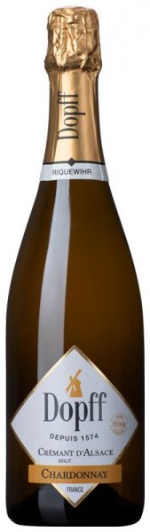 Игристое вино Dopff au Moulin, Chardonnay Brut, Cremant d'Alsace AOC, 2017