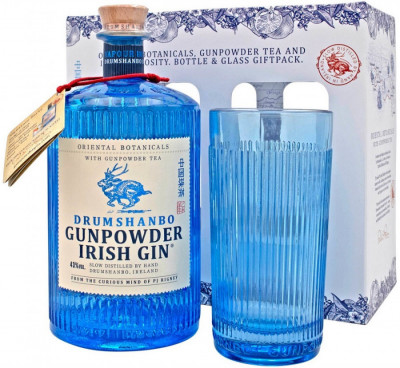 Джин "Drumshanbo Gunpowder", gift box with glass, 0.5 л