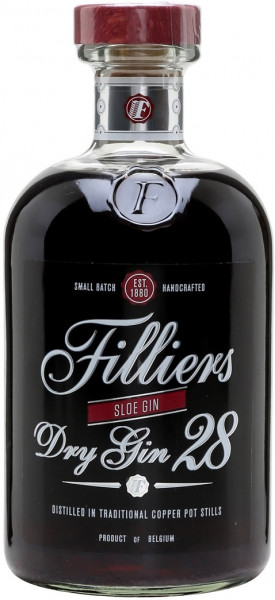 Джин Filliers, Dry Gin 28 "Sloe Gin", 0.5 л