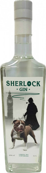 Джин "Sherlock" Dry Gin, White Label, 0.5 л