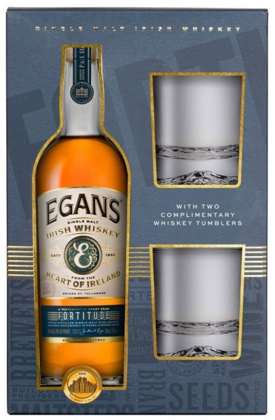 Набор "Egan's" Fortitude Single Malt, gift box with 2 glasses