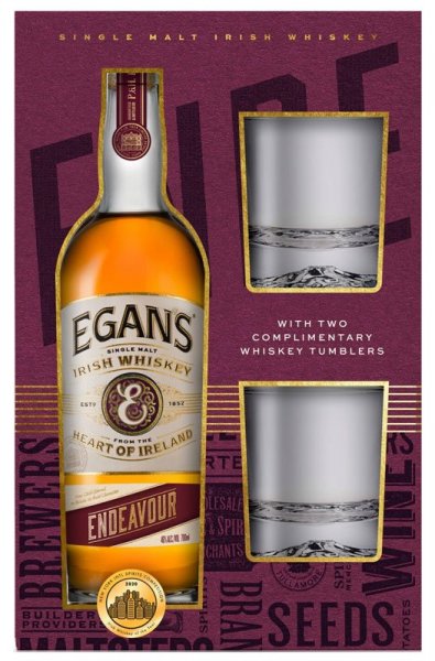 Набор "Egan's" Endeavour Single Malt, gift box with 2 glasses