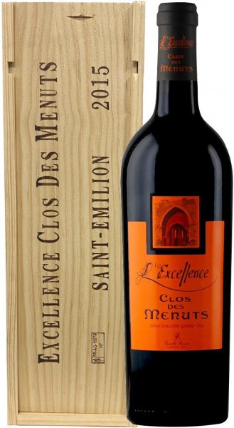 Вино "L'Excellence Clos des Menuts", Saint-Emilion Grand Cru AOC, 2015, wooden box, 1.5 л