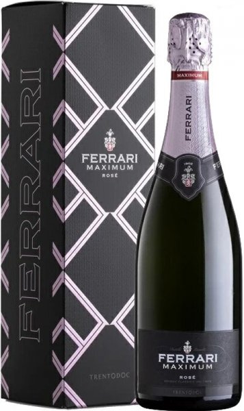 Игристое вино Ferrari, "Maximum" Rose, Trento DOC, gift box