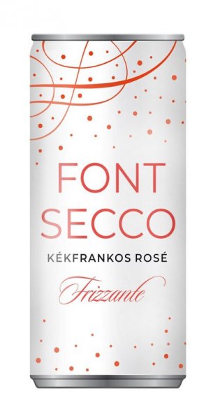 Игристое вино "Font Secco" Kekfrankos Rose Frizzante, 2020, in can, 250 мл