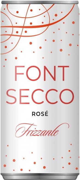 Игристое вино "Font Secco" Rose Frizzante, 2021, in can, 250 мл