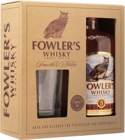 Виски "Fowler's" Grain, gift box with glass, 0.7 л