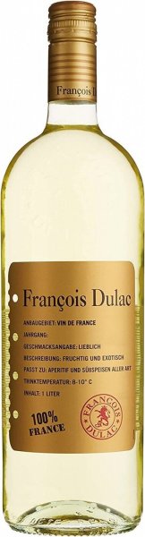 Вино "Francois Dulac" Blanc Medium-Sweet, 2021, 1 л