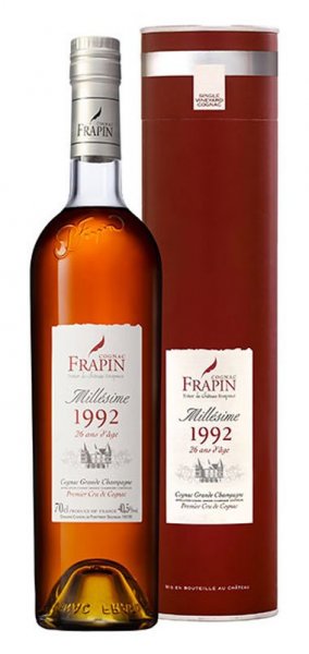 Коньяк "Frapin" Millesime, Cognac Grand Champagne AOC, 1992, gift tube, 0.7 л