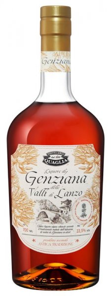 Ликер Antica Distilleria Quaglia, "Genziana" delle Valli di Lanzo, 0.7 л
