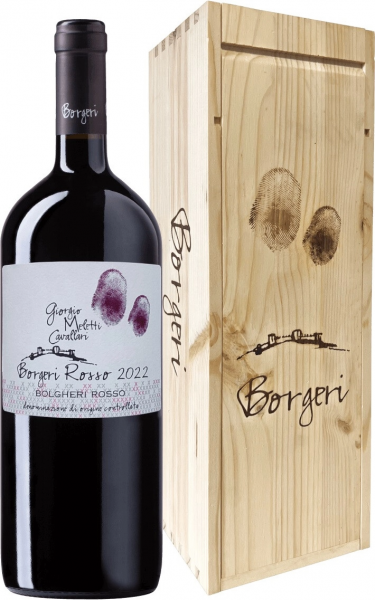 Вино Giorgio Meletti Cavallari, "Borgeri" Rosso, Bolgheri DOC, 2022, wooden box, 1.5 л