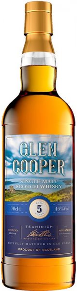 Виски "Glen Cooper", Single Malt 5 Years Old, 0.7 л