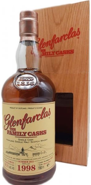 Виски Glenfarclas 1998 "Family Casks" (58.2%), in wooden box, 0.7 л