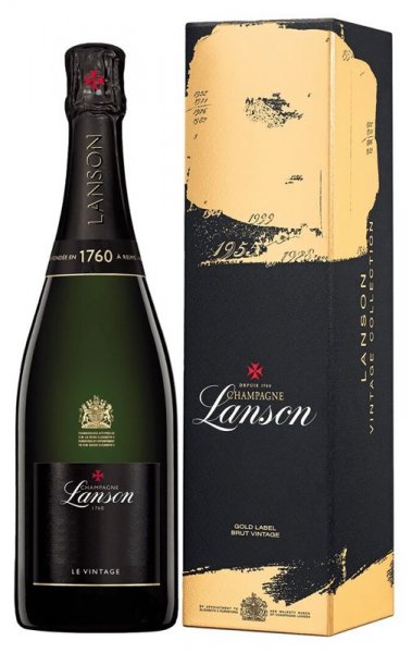 Шампанское Lanson, "Gold Label" Brut Vintage, 2012, gift box