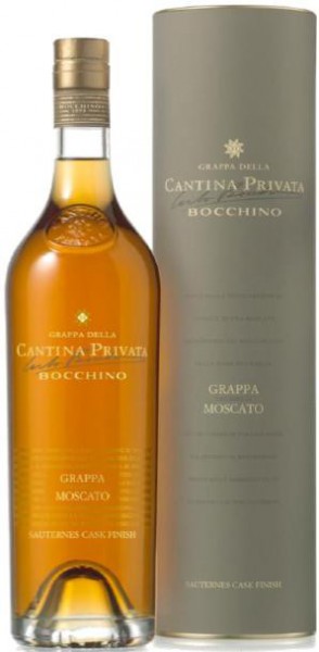 Граппа Bocchino, "Cantina Privata" Moscato, Sauternes Cask Finish, gift tube, 0.7 л
