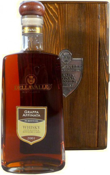 Граппа Grappa Affinata in botti da Whisky (Glen Scotia & Bowmore Casks), 2001, gift box, 0.7 л