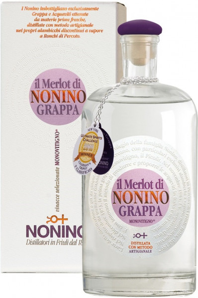 Граппа "Il Merlot di Nonino" Monovitigno, gift box, 0.1 л