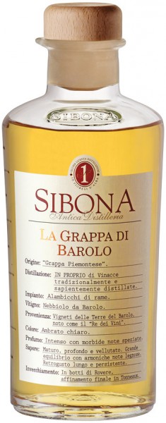 Граппа Sibona, La Grappa di Barolo, 0.5 л