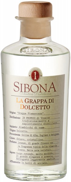 Граппа Sibona, La Grappa di Dolcetto, 0.5 л