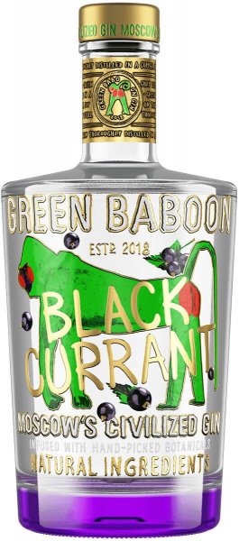 Джин "Green Baboon" Black Currant, 0.5 л